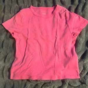 American Eagle Pink Basic Crop Top